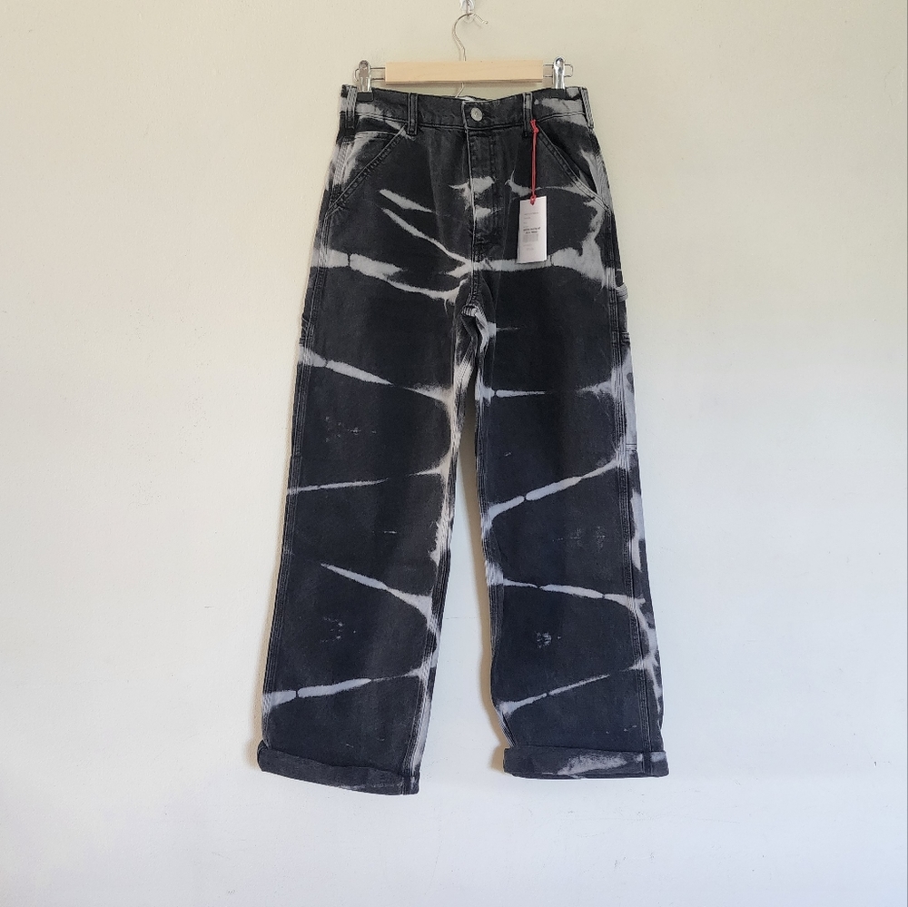 BDG Black and White Straight Leg Jeans
